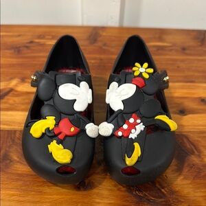 Mini Melissa Ultragirl Disney Mary Jane Flats Mickey Minnie Mouse Kissing